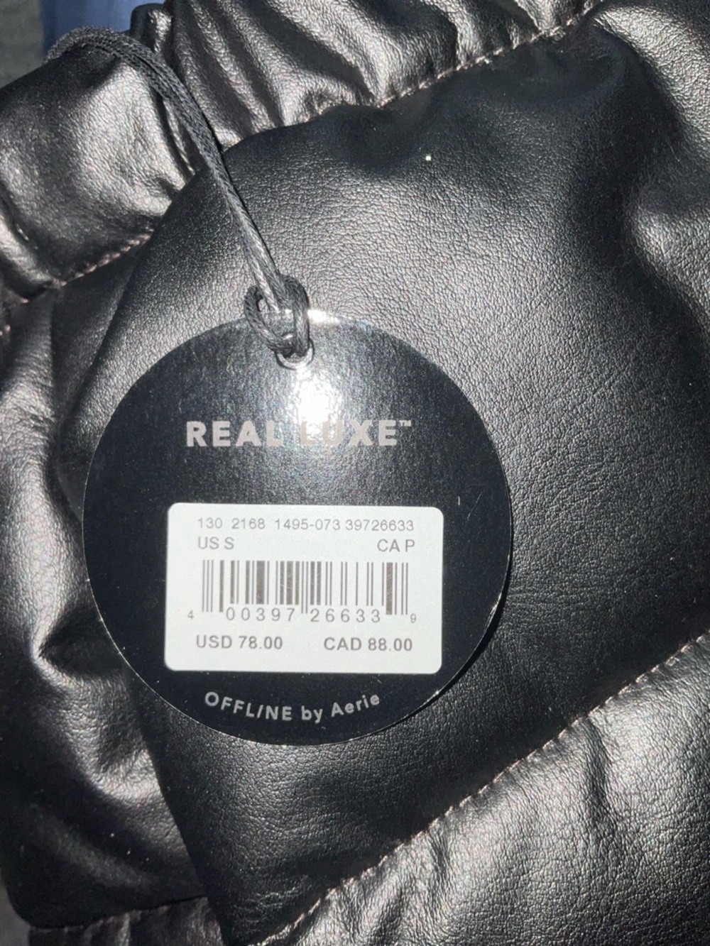 Aerie Cropped Black Puffer Vest - Picture 4 of 9